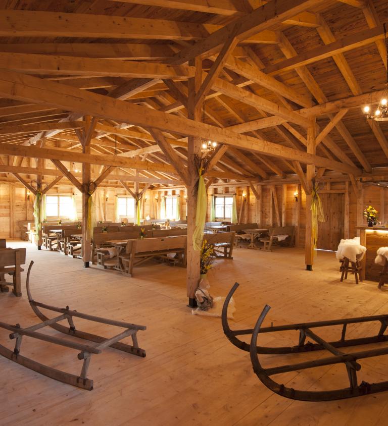 VIP Stadl innen Räumlichkeit