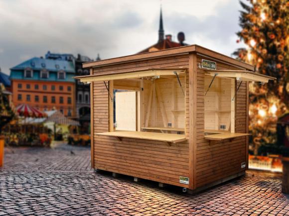 Staplerhütte auf Markt